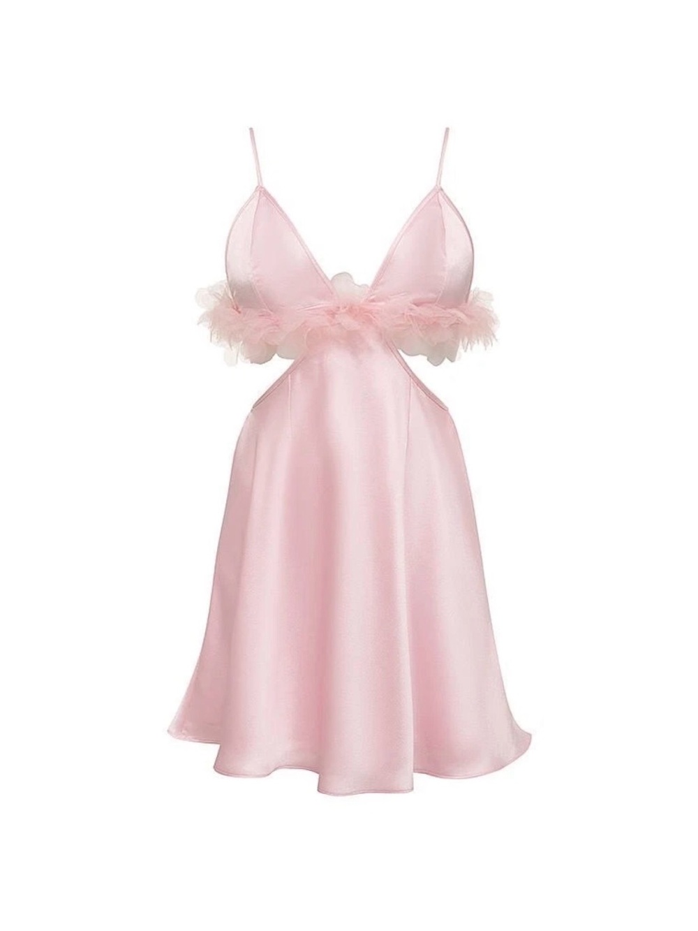 For Love And Lemons Blush Pink Satin Slip